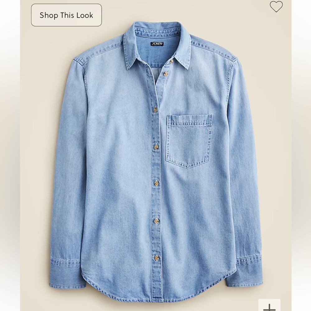 J crew Garçon classic chambray shirt in Storm wash - Picture 3 of 4